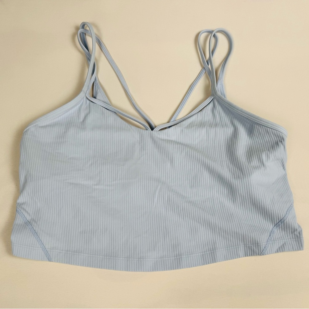Lululemon Align Strappy Ribbed Tank Top *Light Support, A/B Cup Women’s 14 Blue